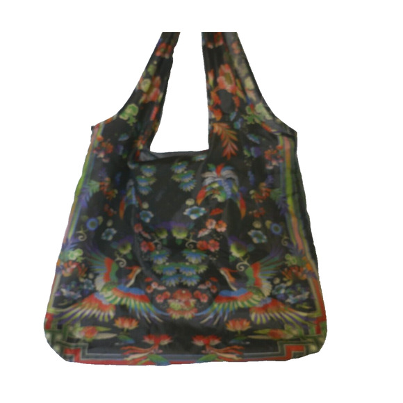 Johny Was Bag Reusable Packable Birds & Floral Shopping Tote - Picture 10 of 14